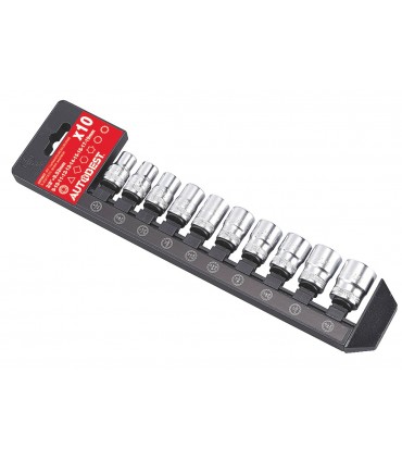 Jeu 10 douilles multi-empreintes carré 3/8
