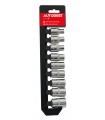 Jeu 9 douilles Torx femelle carré 1/2