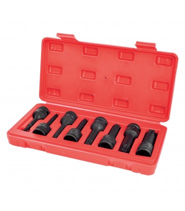 Coffret 8 douilles à choc Torx mâle carré 1/2