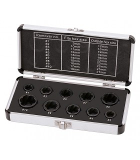 Coffret 10 extracteurs d'écrou et boulon