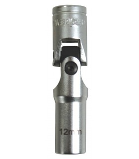 Douille bougie cardan 12 pans carré 3/8 12mm