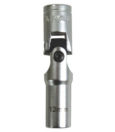 Douille bougie cardan 12 pans carré 3/8 12mm