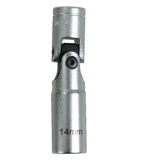 Douille bougie cardan 12 pans carré 3/8 14mm