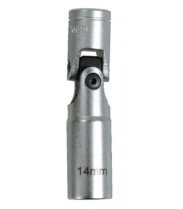 Douille bougie cardan 12 pans carré 3/8 14mm