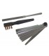 Lot 3 pièces jauge 18 lames brosse et lime