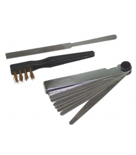 Lot 3 pièces jauge 18 lames brosse et lime