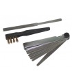 Lot 3 pièces jauge 18 lames brosse et lime