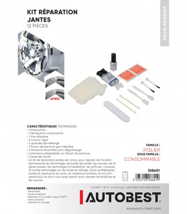 Kit réparation jantes
