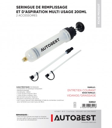 Seringue multi usage 200 ml