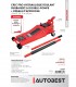 Cric pro hydraulique 2t surbaisse 75 à 500 mm