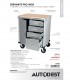 Servante atelier 4 tiroirs + 1 compartiment  plateau bois