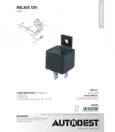 Relais 12v 30a / 40a