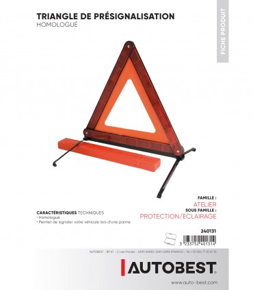Triangle présignalisation