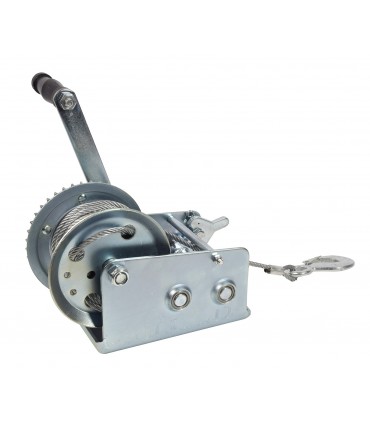 Treuil manuel tambour 1100kg 10m de câble