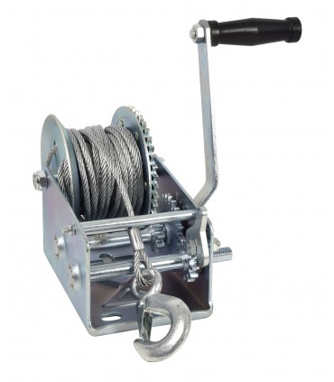 Treuil manuel tambour 1100kg 10m de câble