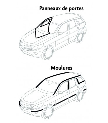 Coffret 92pcs agrafes panneaux de portes moulure