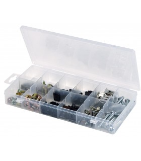 Coffret 170pcs clips écrous métalliques