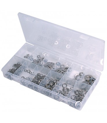 Coffret 350 rondelles formes plates et grower 3 à 10 mm