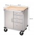 Servante atelier 4 tiroirs + 1 compartiment  plateau bois