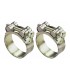 Lot 2 colliers à tourillons de 64 à 67mm