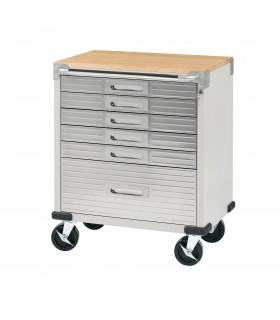 Servante atelier 6 tiroirs plateau bois