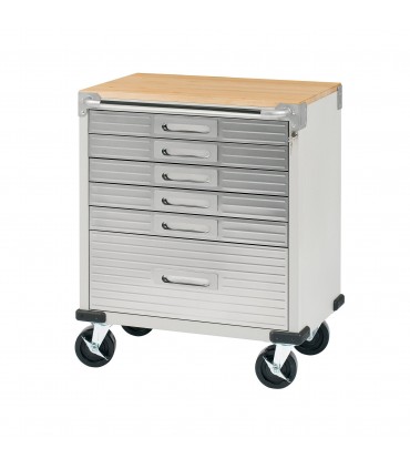 Servante atelier 6 tiroirs plateau bois