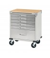 Servante atelier 6 tiroirs plateau bois