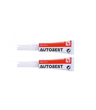 Lot de 2 tubes de colle super forte 3g