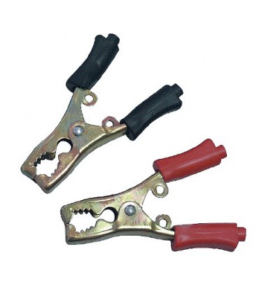 Lot 2 pinces rouge et noire pour chargeur 40A