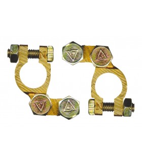 Lot 2 cosses laiton pour batterie