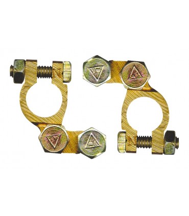 Lot 2 cosses laiton pour batterie
