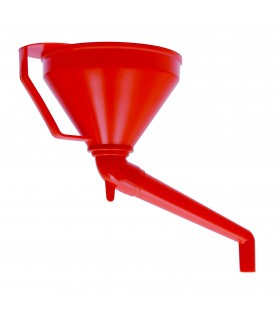 Entonnoir plastique bec coudé avec filtre