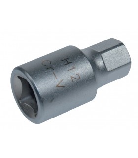 Embout vidange male 6pans carré 3/8 12mm
