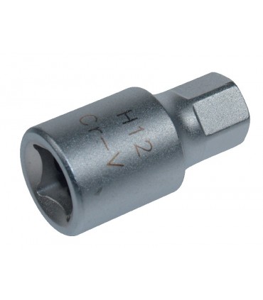 Embout vidange male 6pans carré 3/8 12mm
