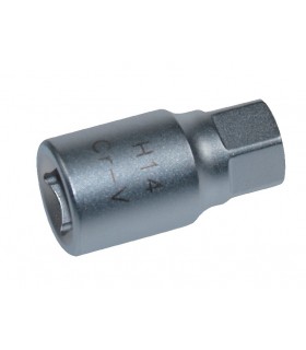 Embout vidange male 6pans carré 3/8 14mm