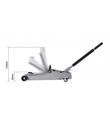 Cric rouleur hydraulique 1.8t surbaissé 85 à 370mm