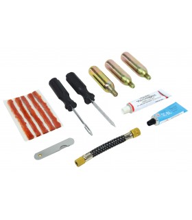 Kit de réparation pneu avec cartouche de gonflage