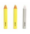 Lot de 3 craies jaune et blanc pour pneu et pièces