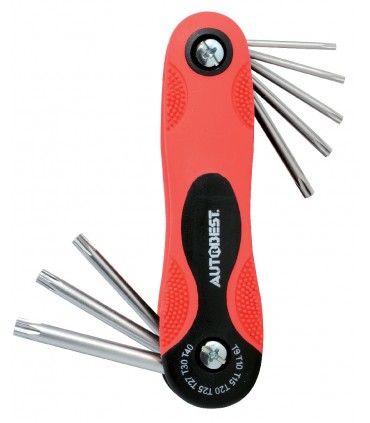 Jeu de 8 clés Torx S mâles sur montures
