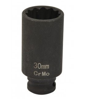 Douille à choc CRMO 12pans carré 1/2 - 30mm