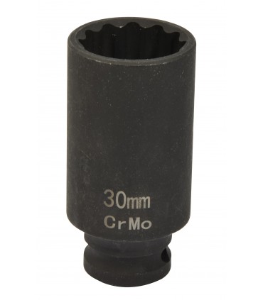 Douille à choc CRMO 12pans carré 1/2 - 30mm