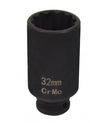 Douille à choc CRMO 12pans carré 1/2 - 32mm
