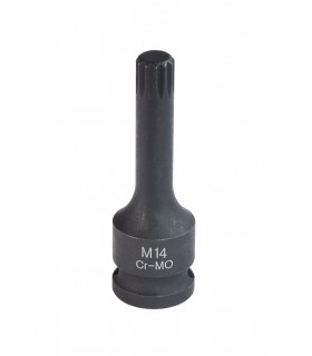 Douille à choc CRMO XZN mâle carré 1/2  - 14mm