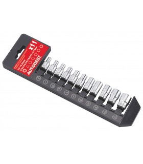 Jeu 11 douilles multi-empreintes carré 1/4